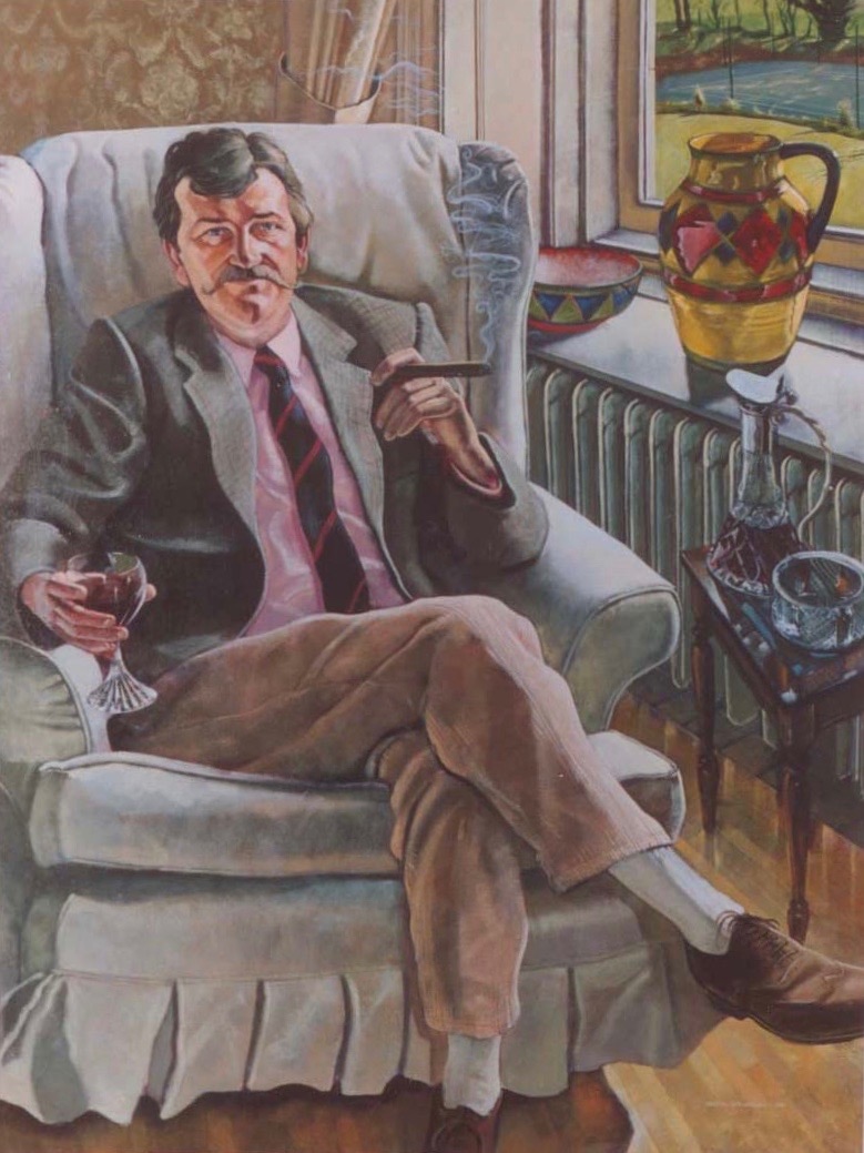 portrait painting commission of businessman